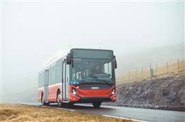 Iveco E-Way bus on the Faroe Islands