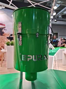 Epura air filter uses sound waves to clear the filter media