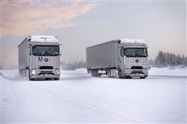 Winter testing of the battery-electric eActros 600