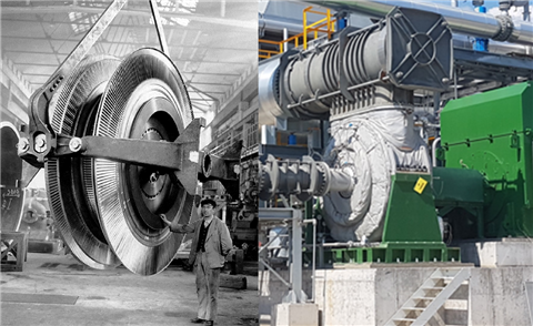 Ljungström 50-MW steam turbine rotor and EXERGY ORC turbogenerator 