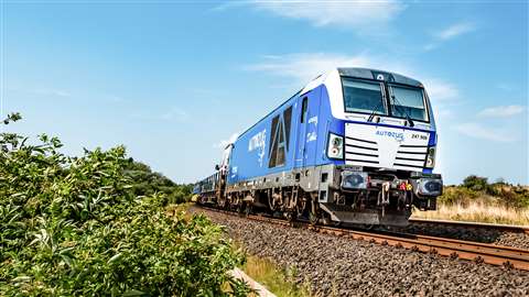 RDC Autozug Sylt Vectron DE diesel-electric locomotive equipped with an mtu Series 4000 engine